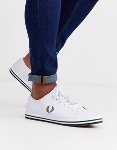 Белые кожаные кеды Fred Perry Kingston-Белый