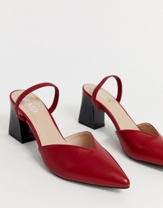 Красные туфли на каблуке с ремешком на пятке RAID Fawn-Красный