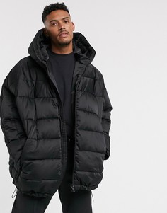 Черный oversized-пуховик ASOS DESIGN