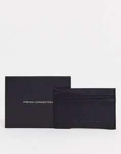 Черный кожаный кошелек для карт French Connection