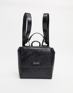 Черный рюкзак с сердечком Love Moschino