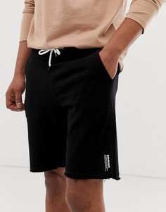 Черные шорты в спортивном стиле Bershka-Черный