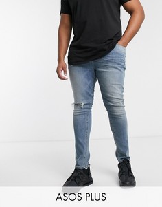 Синие супероблегающие джинсы ASOS DESIGN Plus-Синий