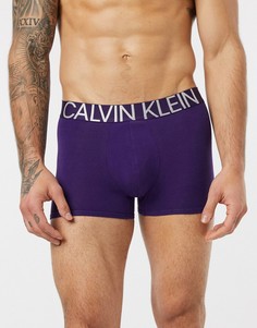 Хлопковые фиолетовые боксеры-брифы Calvin Klein-Фиолетовый