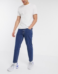 Синие выбеленные классические джинсы ASOS DESIGN-Синий