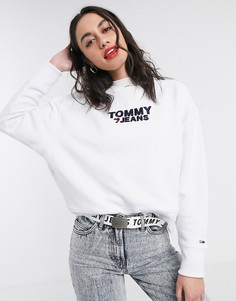 Свитшот с логотипом Tommy Jeans-Белый