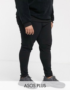 Черные легкие зауженные джоггеры ASOS DESIGN Plus-Черный