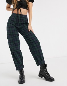 Брюки в клетку ASOS DESIGN-Мульти