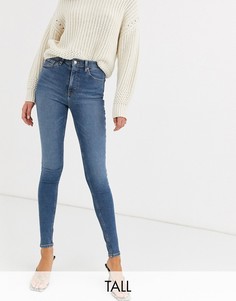 Выбеленные джинсы скинни Topshop Tall-Синий