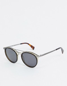 Круглые солнцезащитные очки с черными стеклами Karl Lagerfeld Kreative-Черный