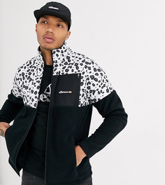 Черная флисовая куртка со звериным принтом ellesse эксклюзивно на ASOS-Черный