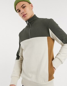 Джемпер светло-бежевого цвета/цвета хаки Topman-Зеленый