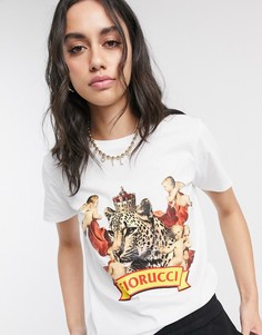 Футболка бойфренда с принтом Fiorucci-Белый