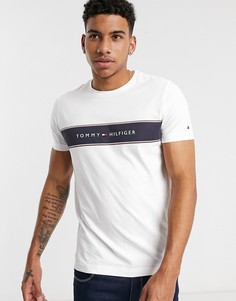 Белая футболка с логотипом на груди Tommy Hilfiger-Белый
