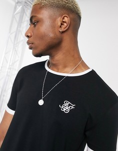 Черная футболка SikSilk-Черный