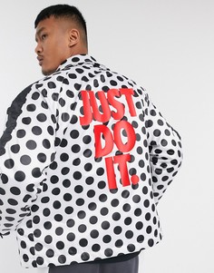 Черно-белая олимпийка в горошек Nike Eco-Down Just Do It-Черный