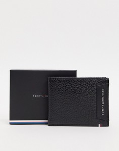 Черный кошелек с карманом для монет и логотипом Tommy Hilfiger