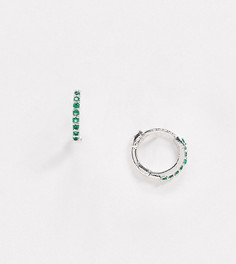 Эксклюзивные серебряные серьги-кольца с фианитами Astrid & Miyu-Серебряный