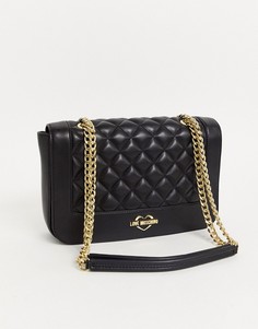 Стеганая сумка на плечо Love Moschino-Черный