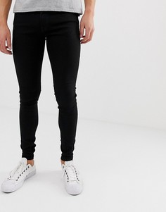 Черные джинсы скинни с напылением Jack & Jones-Черный