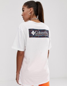 Белая футболка с принтом на спине Columbia North Cascades-Белый