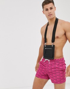Короткие шорты для плавания с надписью \"summer\" ASOS DESIGN-Красный