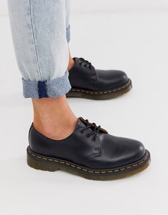 Туфли на плоской подошве с 3 парами люверсов Dr Martens 1461 Gibson-Черный