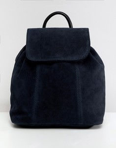Замшевый рюкзак ASOS DESIGN-Темно-синий