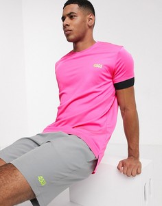 Спортивная футболка со ступенчатым краем ASOS 4505-Зеленый