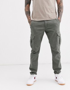 Серые зауженные брюки карго Esprit-Серый