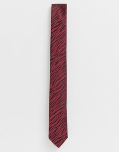 Темный галстук с принтом \"зебра\" Devils Advocate-Красный
