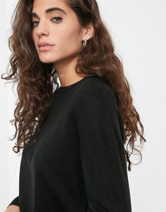 Трикотажный джемпер с длинными рукавами Only-Черный