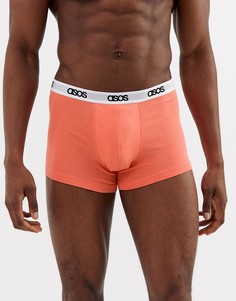Оранжевые боксеры-брифы с логотипом на поясе ASOS DESIGN-Оранжевый