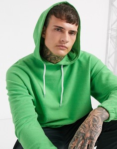 Свободный худи лаймового цвета ASOS DESIGN-Зеленый