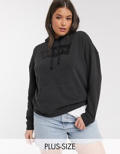 Худи с логотипом из пайеток Levis Plus-Черный
