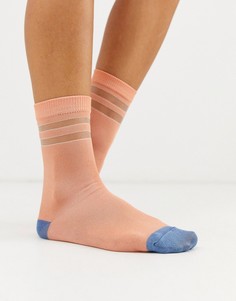 Спортивные носки в полоску Ichi-Розовый