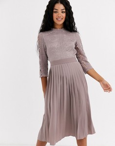 Короткое приталенное платье Little Mistress-Розовый