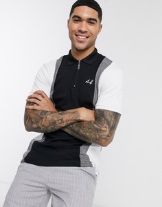 Поло черного/белого цвета Burton Menswear MB-Черный