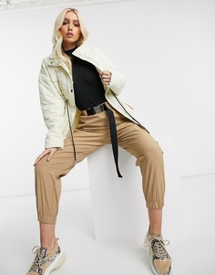 Стеганая куртка кремового цвета Missguided-Кремовый