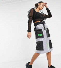 Юбка миди на молнии DB Berdan-Синий