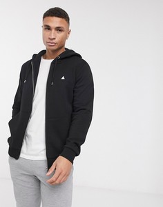 Черное худи на молнии ASOS DESIGN-Черный