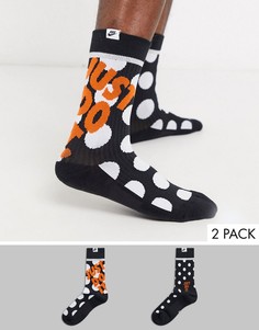 Набор из 2 пар черных носков Nike Just Do It-Черный