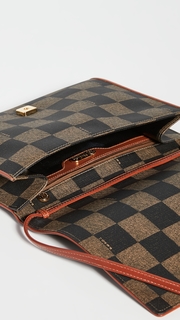 What Goes Around Comes Around Fendi Brown Checker Messanger Bag