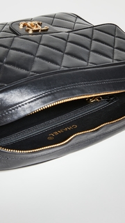 What Goes Around Comes Around Chanel Black Lamb Pocket Camera Bag