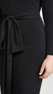 alice + olivia Delora Long Sleeve Tie Waist Dress