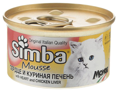 Консервы для кошек Simba, мясо, печень, 85г
