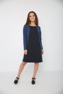 Платье женское Tenerezza TEN4125009-1 синее/черное 46 RU