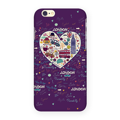 Чехол Mitya Veselkov для Apple iPhone 6 London - фиолетовое сердце Арт. IP6.МITYA-089