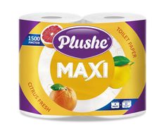 Туалетная Бумага Plushe Maxi "Citrus fresh"2 слоя 4 рулона