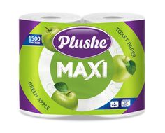 Туалетная Бумага Plushe Maxi "Green apple" 4 рулона